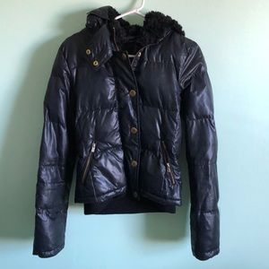 Topshop Black Puffer Jacket